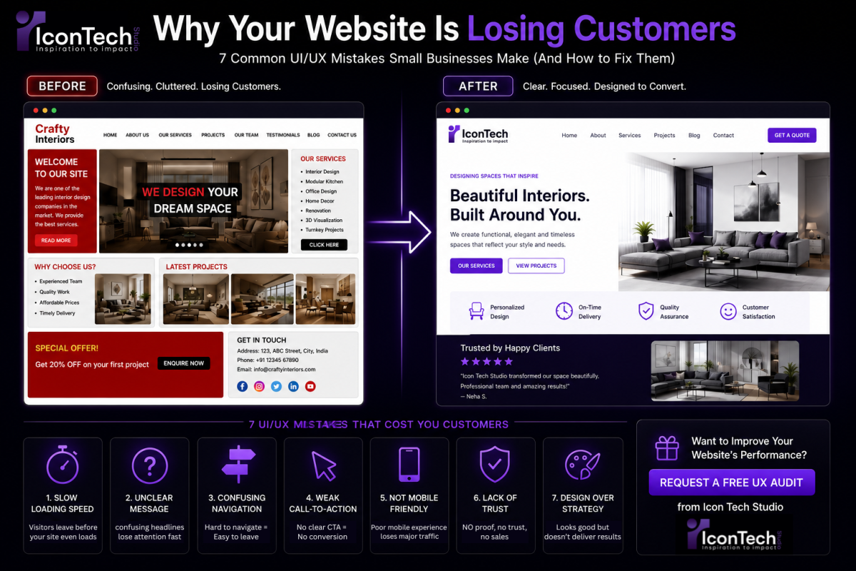 Why Your Website Is Losing Customers (Common UI/UX Mistakes Small Businesses Make