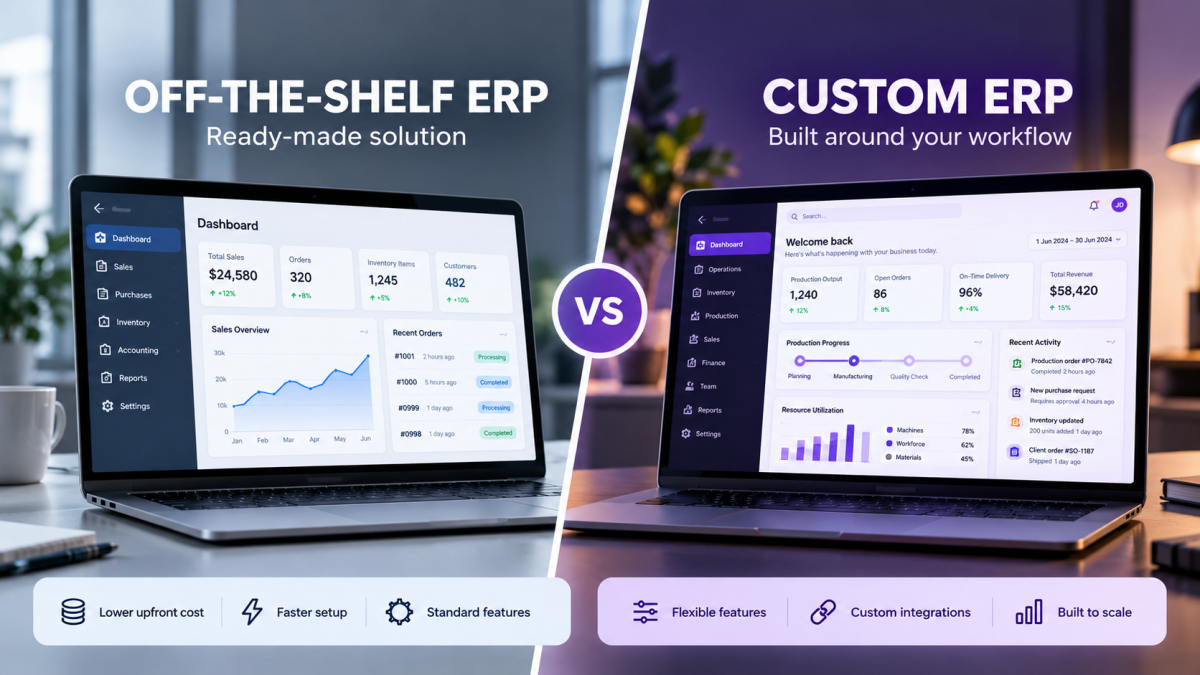 Custom ERP vs Off-the-Shelf ERP: What Small and Mid-Sized Businesses Should Know